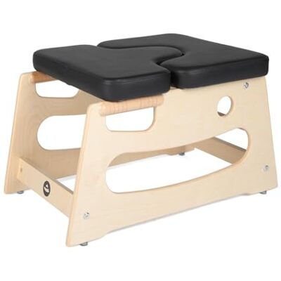 Bodhi Tabouret de yoga en bois avec poignées pratiques Avec rembourrage pour le maintien inversé Avec rembourrage supplémentaire Noir Bodhi Tabouret de yoga en bois avec poignées pratiques Avec rembourrage pour le maintien inversé Avec rembourrage supplémentaire Noir