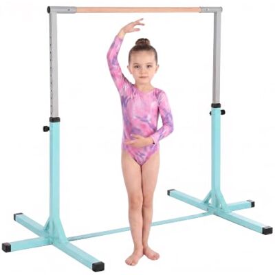 HOMCOM Barre Fixe de Gymnastique Enfant Barre de Gymnastique Hauteur réglable 13 Niveaux 92 à 150 cm Acier Bois Massif hêtre HOMCOM Barre Fixe de Gymnastique Enfant Barre de Gymnastique Hauteur réglable 13 Niveaux 92 à 150 cm Acier Bois Massif hêtre