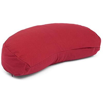 Bodhi Coussin de méditation en demi-lune 100 % coton bio Yogi Mond Eco Coussin de yoga en forme de demi-lune avec garnissage en sarrasin Coussin demi-lune pour yoga et méditation Rouge Bodhi Coussin de méditation en demi-lune 100 % coton bio Yogi Mond Eco Coussin de yoga en forme de demi-lune avec garnissage en sarrasin Coussin demi-lune pour yoga et méditation Rouge