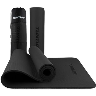 Tunturi Tapis de yoga épais de 8 mm Antidérapant Avec sangle de transport Pour yoga et pilates Tapis de sport 183 x 61 x 0,8 cm Sans substances nocives Particulièrement confortable Tunturi Tapis de yoga épais de 8 mm Antidérapant Avec sangle de transport Pour yoga et pilates Tapis de sport 183 x 61 x 0,8 cm Sans substances nocives Particulièrement confortable
