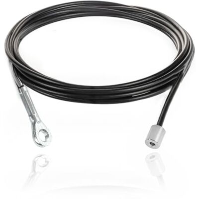 DQ-PP Câble en acier gainé avec œillet et bloqueur de corde – 4/5,2 mm – 1,5 m – 7 x 19 – Câble métallique – Câble de gym – Noir – Fitness – 150 cm DQ-PP Câble en acier gainé avec œillet et bloqueur de corde – 4/5,2 mm – 1,5 m – 7 x 19 – Câble métallique – Câble de gym – Noir – Fitness – 150 cm