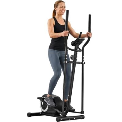 SPORTNOW Vélo Elliptique avec Écran LCD, Résistance 8 Niveaux 120 kg Gris Capteur Pouls, Bluetooth APP, Support pour Téléphone, Vélo Elliptique Magnétique SPORTNOW Vélo Elliptique avec Écran LCD, Résistance 8 Niveaux 120 kg Gris Capteur Pouls, Bluetooth APP, Support pour Téléphone, Vélo Elliptique Magnétique