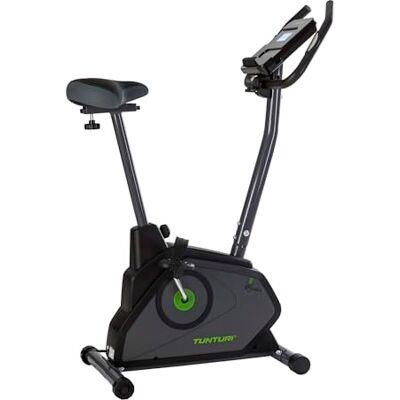 Tunturi Cardio Fit E30 Vélo d'appartement ergomètre Vélo de fitness Vélo d'appartement avec capteurs de pouls à main + support de tablette Système de freinage magnétique et affichage écran LCD Tunturi Cardio Fit E30 Vélo d'appartement ergomètre Vélo de fitness Vélo d'appartement avec capteurs de pouls à main + support de tablette Système de freinage magnétique et affichage écran LCD