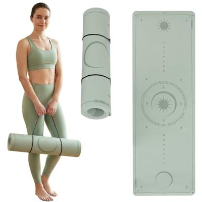 TREXO Tapis de yoga de 183 x 61 cm et de 6 mm d'épaisseur en TPE écologique avec surface antidérapante, forte adhérence sur le sol, résistant aux dommages, léger TREXO Tapis de yoga de 183 x 61 cm et de 6 mm d'épaisseur en TPE écologique avec surface antidérapante, forte adhérence sur le sol, résistant aux dommages, léger