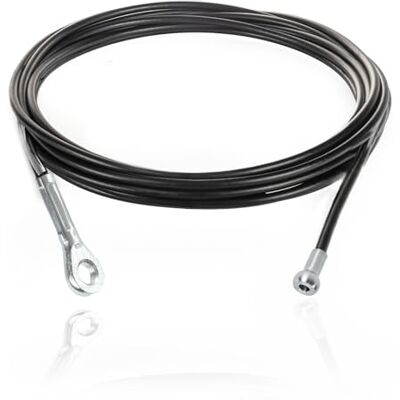DQ-PP Câble en acier gainé avec œillet et terminal à billes – 5 mm/6,5 mm – 0,6 m – 7 x 19 – Câble métallique – Câble de gym – Noir – Fitness – 60 cm DQ-PP Câble en acier gainé avec œillet et terminal à billes – 5 mm/6,5 mm – 0,6 m – 7 x 19 – Câble métallique – Câble de gym – Noir – Fitness – 60 cm