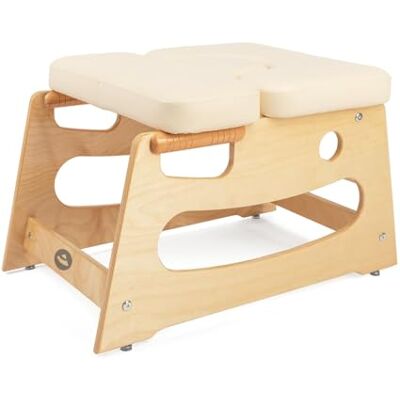 Bodhi Tabouret de yoga en bois avec poignées pratiques Avec rembourrage pour le maintien inversé Avec rembourrage supplémentaire Beige Bodhi Tabouret de yoga en bois avec poignées pratiques Avec rembourrage pour le maintien inversé Avec rembourrage supplémentaire Beige