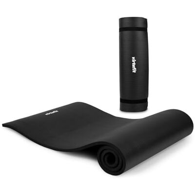 VirtuFit NBR Tapis de fitness, de yoga, de gymnastique, de sport, extra épais, 180 x 60 x 1,5 cm, avec sangle de transport et vidéo d'entraînement VirtuFit NBR Tapis de fitness, de yoga, de gymnastique, de sport, extra épais, 180 x 60 x 1,5 cm, avec sangle de transport et vidéo d'entraînement