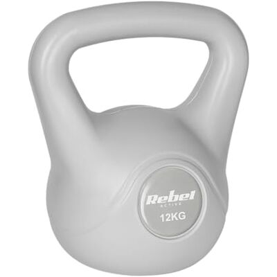 Rebel Electro Kettlebell Bitume 12 kg RBA-2322G-12 Gris Rebel Electro Kettlebell Bitume 12 kg RBA-2322G-12 Gris