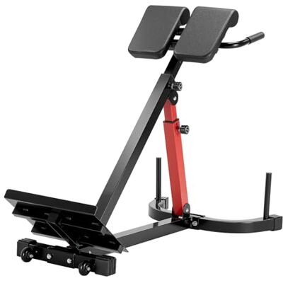 VEVOR Banc d'hyperextension avec chaise romaine, machine d'extension réglable de 158 kg, équipement d'exercice multifonction pour fessiers, ischio-jambiers, bas du dos et abdominaux, fitness VEVOR Banc d'hyperextension avec chaise romaine, machine d'extension réglable de 158 kg, équipement d'exercice multifonction pour fessiers, ischio-jambiers, bas du dos et abdominaux, fitness