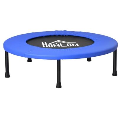HOMCOM Mini Trampoline de Fitness Pieds Antidérapants Ø 81 cm Bleu et Noir Trampoline d'Exercice, Capacité de 100 kg, Usage Intérieur/Extérieur, pour Gymnastique, Entraînement HOMCOM Mini Trampoline de Fitness Pieds Antidérapants Ø 81 cm Bleu et Noir Trampoline d'Exercice, Capacité de 100 kg, Usage Intérieur/Extérieur, pour Gymnastique, Entraînement