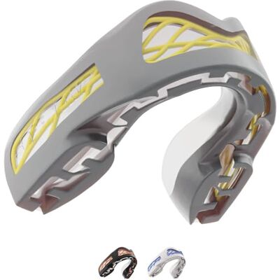 SAFEJAWZ Protection Premium Shock-Cage Sports Protège-dents Nitro pour adultes et juniors avec étui pour boxe, MMA, rugby, arts martiaux, karaté, hockey et tous les sports de contact (gris) SAFEJAWZ Protection Premium Shock-Cage Sports Protège-dents Nitro pour adultes et juniors avec étui pour boxe, MMA, rugby, arts martiaux, karaté, hockey et tous les sports de contact (gris)