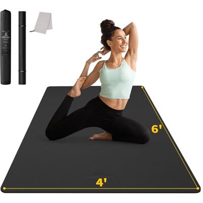 CAMBIVO Tapis de Sport Grand 183x122cm Yoga Mat TPE Antidérapant, Support Gym XXL Epais pour Gymnastique, Entraînement Maison, Fitness, Pilates CAMBIVO Tapis de Sport Grand 183x122cm Yoga Mat TPE Antidérapant, Support Gym XXL Epais pour Gymnastique, Entraînement Maison, Fitness, Pilates