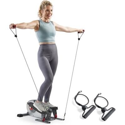 Sunny Health & Fitness Entraîneur elliptique intelligent, sportif lourd avec bandes de résistance pour les exercices des jambes et des bras, machine d'entraînement senior à la maison/au bureau Sunny Health & Fitness Entraîneur elliptique intelligent, sportif lourd avec bandes de résistance pour les exercices des jambes et des bras, machine d'entraînement senior à la maison/au bureau