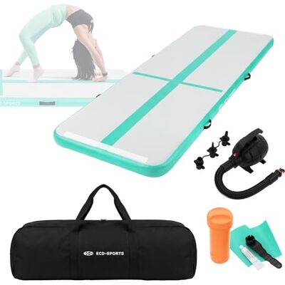 ECD Germany Tapis Airtrack 3m/4m/5m, Rose ou Vert Menthe, Épaisseur 10cm, Piste de Gymnastique Gonflable, Tumbling, Yoga, Pilates, Fitness, avec Pompe Électrique et Sac de Transport, Équipement Sport ECD Germany Tapis Airtrack 3m/4m/5m, Rose ou Vert Menthe, Épaisseur 10cm, Piste de Gymnastique Gonflable, Tumbling, Yoga, Pilates, Fitness, avec Pompe Électrique et Sac de Transport, Équipement Sport