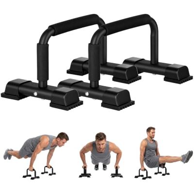 HOMCOM Lot de 2 barres de dip Charge maximale : 120 kg Équipement de fitness pour la maison Équipement de gymnastique parallèle pour la musculation HOMCOM Lot de 2 barres de dip Charge maximale : 120 kg Équipement de fitness pour la maison Équipement de gymnastique parallèle pour la musculation