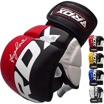 RDX MMA Gants de Sparring pour Hommes Arts Martiaux, Muay Thai, Kickboxing Paume Ouverte Ventilée pour Grappling, Karaté Adulte RDX MMA Gants de Sparring pour Hommes Arts Martiaux, Muay Thai, Kickboxing Paume Ouverte Ventilée pour Grappling, Karaté Adulte