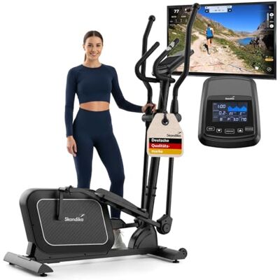 skandika Vélo elliptique Fint P8-R Vélo d'appartement silencieux, 32 niveaux, 22 programmes, max 120 kg, compatible avec Kinomap, masse d'inertie de 8 kg, Cross Trainer Fitness Sport skandika Vélo elliptique Fint P8-R Vélo d'appartement silencieux, 32 niveaux, 22 programmes, max 120 kg, compatible avec Kinomap, masse d'inertie de 8 kg, Cross Trainer Fitness Sport