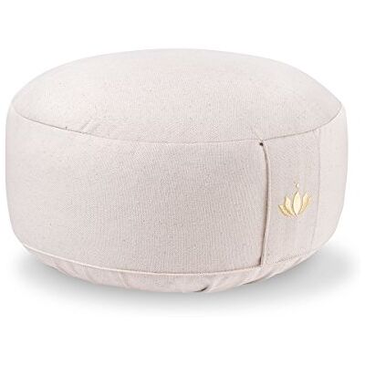 Lotuscrafts coussin de méditation et yoga, assise 15 cm, brodé, rembourrage 100 % bio, housse robuste lavable, certifié GOTS Lotuscrafts coussin de méditation et yoga, assise 15 cm, brodé, rembourrage 100 % bio, housse robuste lavable, certifié GOTS