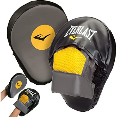 Everlast Evergel Mantis Punch Mitts Protection Gear Mitts Pattes d'ours Unisexe Adulte Gris/Jaune, Taille Unique Everlast Evergel Mantis Punch Mitts Protection Gear Mitts Pattes d'ours Unisexe Adulte Gris/Jaune, Taille Unique