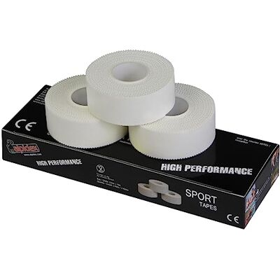 ALPIDEX 3 Rouleaux de Bande de Doigts 2,5 cm x 10 m Blanc Escalade Coton Oxyde de zinc, rigide, respectueux de la peau, imperméable, respirant, étang, pouce, boxe, judo, bandage ALPIDEX 3 Rouleaux de Bande de Doigts 2,5 cm x 10 m Blanc Escalade Coton Oxyde de zinc, rigide, respectueux de la peau, imperméable, respirant, étang, pouce, boxe, judo, bandage