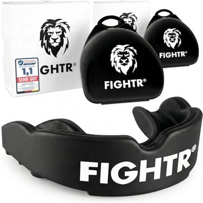 FIGHTR Protège-dents de qualité supérieure Respiration idéale et facilement réglable Protège-dents de sport pour boxe, MMA, Muay Thai, hockey et arts martiaux Avec boîte hygiénique FIGHTR Protège-dents de qualité supérieure Respiration idéale et facilement réglable Protège-dents de sport pour boxe, MMA, Muay Thai, hockey et arts martiaux Avec boîte hygiénique