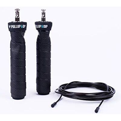 PULLUP & DIP Corde à sauter de fitness avec roulement à billes professionnel et poignées antidérapantes, corde à sauter réglable avec gaine en PVC pour entraînement d'endurance, boxe, MMA, corde de 3 PULLUP & DIP Corde à sauter de fitness avec roulement à billes professionnel et poignées antidérapantes, corde à sauter réglable avec gaine en PVC pour entraînement d'endurance, boxe, MMA, corde de 3