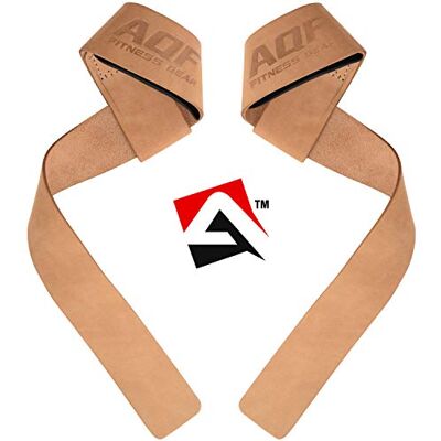 AQF Straps Powerlifting en néoprène rembourré avec support de poignet, poignées de gymnastique, poignets pour entraînement, musculation, puissance AQF Straps Powerlifting en néoprène rembourré avec support de poignet, poignées de gymnastique, poignets pour entraînement, musculation, puissance