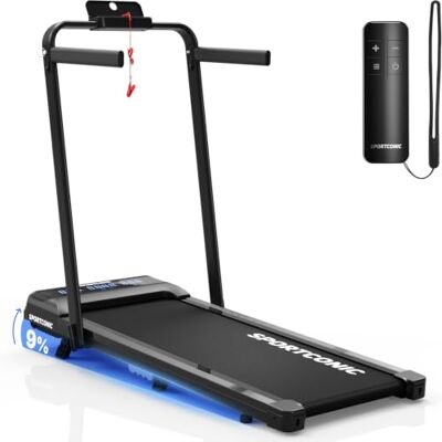 Sportconic Tapis de Marche Pliable Inclinable, Tapis de Course Electrique, Silencieux, Walking Pad Compact pour Sport à la Maison & Bureau (Exclusif tapis de protection, 1-12 km/h (P106FA)) Sportconic Tapis de Marche Pliable Inclinable, Tapis de Course Electrique, Silencieux, Walking Pad Compact pour Sport à la Maison & Bureau (Exclusif tapis de protection, 1-12 km/h (P106FA))
