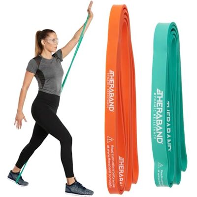 Theraband Thera-Band Lot de 2 bandes de résistance légères Theraband Thera-Band Lot de 2 bandes de résistance légères