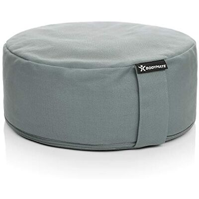 BODYMATE Coussin de yoga rond 31 cm de diamètre 13 cm de haut avec rembourrage en fourrure de sarrasin – Housse lavable en machine en 100% coton extra épais – Coussin de méditation – Coussin d'assise BODYMATE Coussin de yoga rond 31 cm de diamètre 13 cm de haut avec rembourrage en fourrure de sarrasin – Housse lavable en machine en 100% coton extra épais – Coussin de méditation – Coussin d'assise