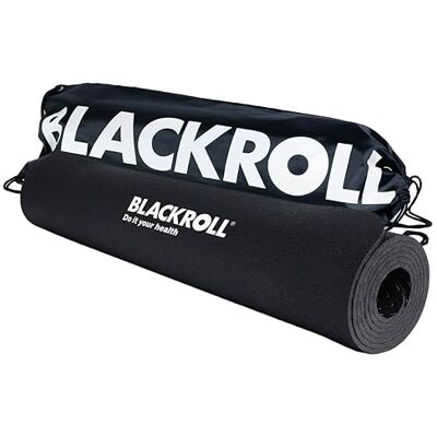 BLACKROLL Tapis de gymnastique amortissant noir 65 cm x 185 cm + GYMBAG BLACKROLL Tapis de gymnastique amortissant noir 65 cm x 185 cm + GYMBAG