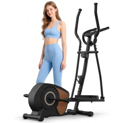 Aeriflo S100 Vélo elliptique magnétique avec Bluetooth et application, 16 niveaux de résistance, écran LCD et roulettes de transport, vélo elliptique ultra silencieux pour entraînement cardio Aeriflo S100 Vélo elliptique magnétique avec Bluetooth et application, 16 niveaux de résistance, écran LCD et roulettes de transport, vélo elliptique ultra silencieux pour entraînement cardio