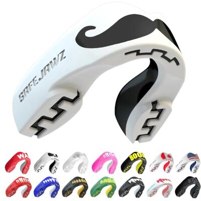 SAFEJAWZ Protège-dents de sport pour adultes et enfants Pour tous les sports de plein contact y compris le rugby, le MMA, les arts martiaux, le kickboxing, le judo, le hockey et la boxe SAFEJAWZ Protège-dents de sport pour adultes et enfants Pour tous les sports de plein contact y compris le rugby, le MMA, les arts martiaux, le kickboxing, le judo, le hockey et la boxe