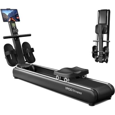 YPOO Rameur Magnétique, Rameur Pliable pour Maison, 16 Niveaux de Résistance, Rameur Silencieux à Double Rail, Charge Maximale 159 kg, Écran LCD, Support Téléphone et Siège Confortable YPOO Rameur Magnétique, Rameur Pliable pour Maison, 16 Niveaux de Résistance, Rameur Silencieux à Double Rail, Charge Maximale 159 kg, Écran LCD, Support Téléphone et Siège Confortable