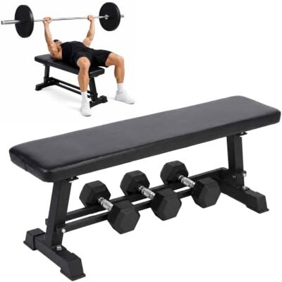 Relaxdays Banc de musculation, support haltères jusqu'à 300 kg, noir 46x36x105 cm, développé couché, acier, PU Relaxdays Banc de musculation, support haltères jusqu'à 300 kg, noir 46x36x105 cm, développé couché, acier, PU