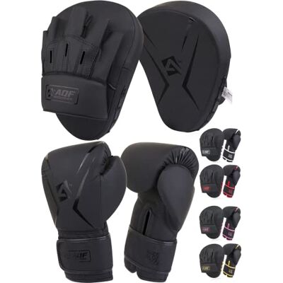 AQF Gant De Boxe Adulte Avec Patte D'ours- Kits De Boxe Adulte- Gants De Boxe Avec Incurvées Pao Boxe Pour Sac Boxe Frappe, MMA, Kickboxing, D'entraînement, Arts Martiaux AQF Gant De Boxe Adulte Avec Patte D'ours- Kits De Boxe Adulte- Gants De Boxe Avec Incurvées Pao Boxe Pour Sac Boxe Frappe, MMA, Kickboxing, D'entraînement, Arts Martiaux