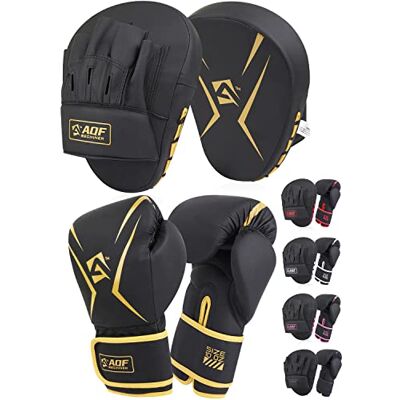 AQF Gant De Boxe Adulte Avec Patte D'ours- Kits De Boxe Adulte- Gants De Boxe Avec Incurvées Pao Boxe Pour Sac Boxe Frappe, MMA, Kickboxing, D'entraînement, Arts Martiaux AQF Gant De Boxe Adulte Avec Patte D'ours- Kits De Boxe Adulte- Gants De Boxe Avec Incurvées Pao Boxe Pour Sac Boxe Frappe, MMA, Kickboxing, D'entraînement, Arts Martiaux