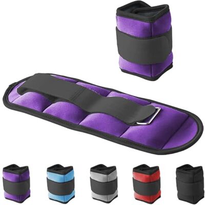 G5 HT SPORT Bracelets de cheville lestés réglables avec fermeture auto-adhésive pour fitness, yoga, rééducation, jogging, gymnastique, aérobic, gym G5 HT SPORT Bracelets de cheville lestés réglables avec fermeture auto-adhésive pour fitness, yoga, rééducation, jogging, gymnastique, aérobic, gym