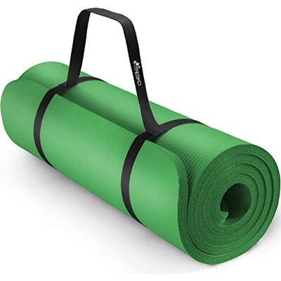 TRESKO Tapis d'exercice fitness tapis de yoga tapis de Pilates tapis de gymnastique, Dimensions 185 x 60 x 1,5 cm ou et 190 x 100 x 1,5 cm, sans Phtalates/en Mousse NBR/respecte la peau TRESKO Tapis d'exercice fitness tapis de yoga tapis de Pilates tapis de gymnastique, Dimensions 185 x 60 x 1,5 cm ou et 190 x 100 x 1,5 cm, sans Phtalates/en Mousse NBR/respecte la peau