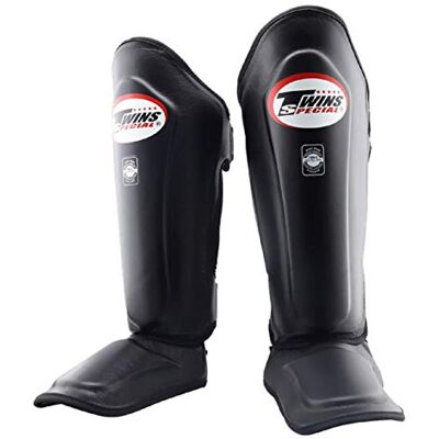 TWINS SPECIAL SGL10 Protège-tibias en cuir véritable, doublement rembourré – Pour entraînement de muay thai, kickboxing, MMA et sparring TWINS SPECIAL SGL10 Protège-tibias en cuir véritable, doublement rembourré – Pour entraînement de muay thai, kickboxing, MMA et sparring