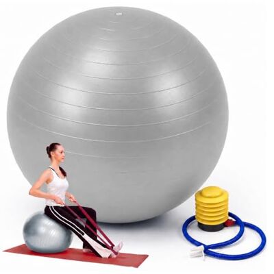 Relaxdays Ballon de gym , choix taille et couleur avec pompe, anti-éclatement, 150 kg, PVC, ballon fitness yoga & Pilates, ballon de bureau Relaxdays Ballon de gym , choix taille et couleur avec pompe, anti-éclatement, 150 kg, PVC, ballon fitness yoga & Pilates, ballon de bureau