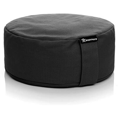 BODYMATE Coussin de yoga rond 31 cm de diamètre 13 cm de haut avec rembourrage en fourrure de sarrasin – Housse lavable en machine en 100% coton extra épais – Coussin de méditation – Coussin d'assise BODYMATE Coussin de yoga rond 31 cm de diamètre 13 cm de haut avec rembourrage en fourrure de sarrasin – Housse lavable en machine en 100% coton extra épais – Coussin de méditation – Coussin d'assise