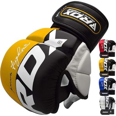 RDX MMA Gants de Sparring pour Hommes Arts Martiaux, Muay Thai, Kickboxing Paume Ouverte Ventilée pour Grappling, Karaté Adulte RDX MMA Gants de Sparring pour Hommes Arts Martiaux, Muay Thai, Kickboxing Paume Ouverte Ventilée pour Grappling, Karaté Adulte