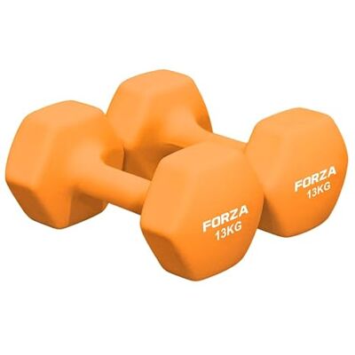 FORZA Paire d'haltères hexagonaux en néoprène avec poignée antidérapante – Design ergonomique pour la musculation et les entraînements à domicile – Disponible en plusieurs poids FORZA Paire d'haltères hexagonaux en néoprène avec poignée antidérapante – Design ergonomique pour la musculation et les entraînements à domicile – Disponible en plusieurs poids