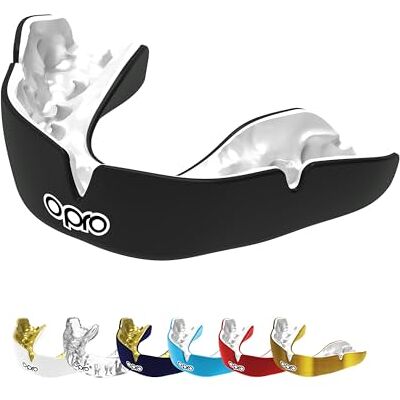 Opro Protège-dents instantané sur mesure pour adultes et enfants (noir Protège-dents pour le rugby ou la boxe Protection maximale MMA Opro Protège-dents instantané sur mesure pour adultes et enfants (noir Protège-dents pour le rugby ou la boxe Protection maximale MMA