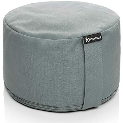 BODYMATE Coussin de yoga extra haut rond 31 cm de diamètre 20 cm de haut avec rembourrage en fourrure de sarrasin – Housse lavable en machine en 100 % coton extra épais – Coussin de méditation – BODYMATE Coussin de yoga extra haut rond 31 cm de diamètre 20 cm de haut avec rembourrage en fourrure de sarrasin – Housse lavable en machine en 100 % coton extra épais – Coussin de méditation –