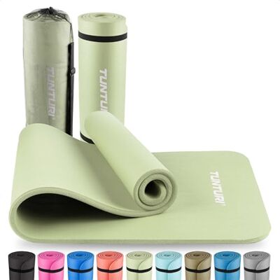 Tunturi Tapis de gymnastique, de fitness, extra épais, antidérapant, tapis de yoga, 180 x 60 x 1,5 cm Tunturi Tapis de gymnastique, de fitness, extra épais, antidérapant, tapis de yoga, 180 x 60 x 1,5 cm