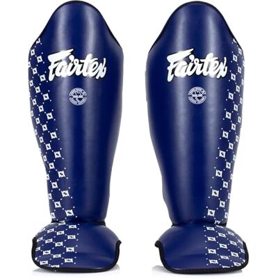 Fairtex Protège-tibias de compétition Muay Thai SP5 – Noir, Bleu Fairtex Protège-tibias de compétition Muay Thai SP5 – Noir, Bleu