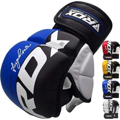 RDX MMA Gants de Sparring pour Hommes Arts Martiaux, Muay Thai, Kickboxing Paume Ouverte Ventilée pour Grappling, Karaté Adulte RDX MMA Gants de Sparring pour Hommes Arts Martiaux, Muay Thai, Kickboxing Paume Ouverte Ventilée pour Grappling, Karaté Adulte