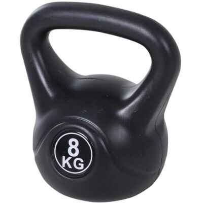 HOMCOM Kettlebell avec Poignée Ergonomique pour Fitness Gym Noir Haltère à Boule, Musculation, Entraînement HOMCOM Kettlebell avec Poignée Ergonomique pour Fitness Gym Noir Haltère à Boule, Musculation, Entraînement